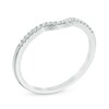 Thumbnail Image 2 of Previously Owned - 1/10 CT. T.W. Diamond Contour Wedding Band in 10K White Gold