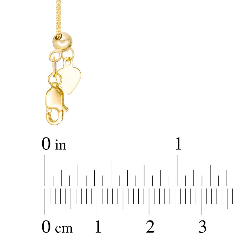 Main Image 2 of Previously Owned - Ladies' Adjustable 1.0mm Wheat Chain Necklace in 14K Gold - 22"