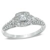 Thumbnail Image 1 of Previously Owned - 1/2 CT. T.W. Princess-Cut Diamond Frame Engagement Ring in 14K White Gold