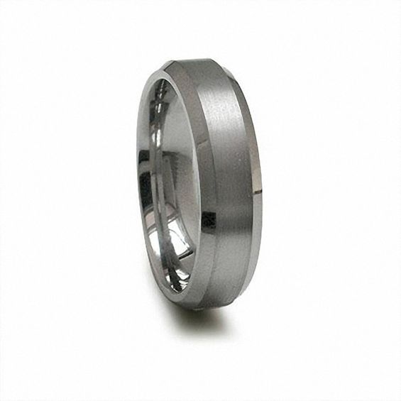 Previously Owned - Edward Mirell 6.0mm Titanium Wedding Band with Beveled Edge