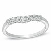 Thumbnail Image 1 of Previously Owned - 1/4 CT. T.W. Diamond Contour Wedding Band in 14K White Gold
