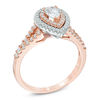 Thumbnail Image 2 of Previously Owned - 1 CT. T.W. Pear-Shaped Diamond Double Frame Engagement Ring in 14K Two-Tone Gold