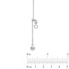 Thumbnail Image 2 of Previously Owned - Seashell Adjustable Cable Anklet in 14K White Gold - 11"