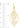 Thumbnail Image 2 of Previously Owned - Butterfly Pattern Flame-Shaped Drop Earrings in 10K Gold