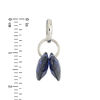 Thumbnail Image 2 of Previously Owned - Personality Charms Double Teardrop-Shaped Lab-Created Blue Sapphire Charm in Sterling Silver