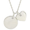 Thumbnail Image 1 of Previously Owned - Personality Charms Two Piece Heart and Round Disk Starter Pendant in Sterling Silver