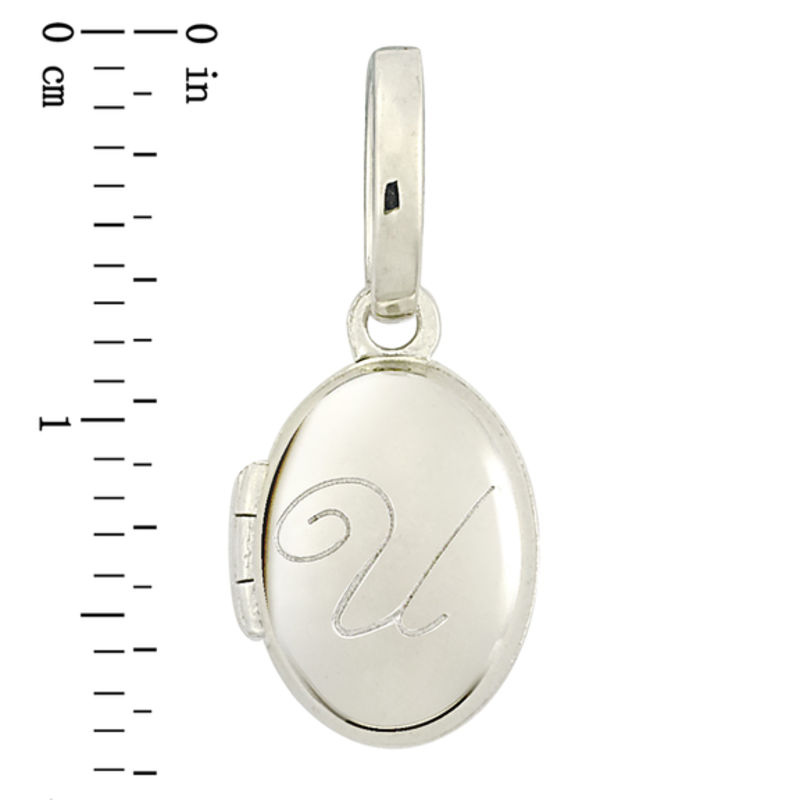 Main Image 2 of Previously Owned - Personality Charms Two Piece Heart and Round Disk Starter Pendant in Sterling Silver
