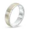 Thumbnail Image 2 of Previously Owned - 6.0mm Diamond-Cut Comfort Fit Band in 10K Two-Tone Gold
