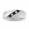 Thumbnail Image 0 of Previously Owned - Men's 1/5 CT. T.W. Enhanced Black and White Diamond Five Stone Band in 10K White Gold