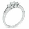 Thumbnail Image 2 of Previously Owned - 1/2 CT. T.W. Princess-Cut Diamond Past Present Future® Ring in 14K White Gold