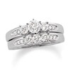 Thumbnail Image 1 of Previously Owned - 1-1/2 CT. T.W. Diamond Three Stone Bridal Set in 14K White Gold