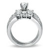 Thumbnail Image 2 of Previously Owned - 1-1/2 CT. T.W. Diamond Three Stone Bridal Set in 14K White Gold