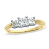 Thumbnail Image 1 of Previously Owned - 1 CT. T.W. Princess-Cut Diamond Three Stone Engagement Ring in 14K Gold