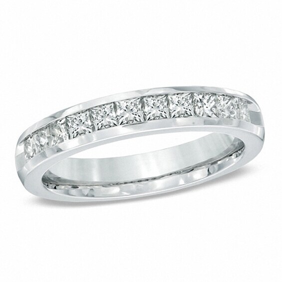 Previously Owned - 1 CT. T.w. Princess-Cut Diamond Band in 14K White Gold
