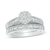 Thumbnail Image 1 of Previously Owned - 1 CT. T.W. Diamond Flower Bridal Set in 10K White Gold