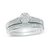 Thumbnail Image 0 of Previously Owned - 1/2 CT. T.W. Multi-Diamond Flower Bridal Set in 10K White Gold