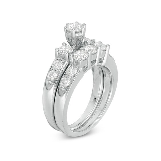 Previously Owned - 3 CT. T.w. Diamond Past Present FutureÂ® Bridal Set in 14K White Gold