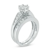 Thumbnail Image 2 of Previously Owned - 1 CT. T.W. Diamond Flower Bridal Set in 10K White Gold