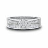 Thumbnail Image 1 of Previously Owned - 1/2 CT. T.W. Diamond Flower Bridal Set in 10K White Gold