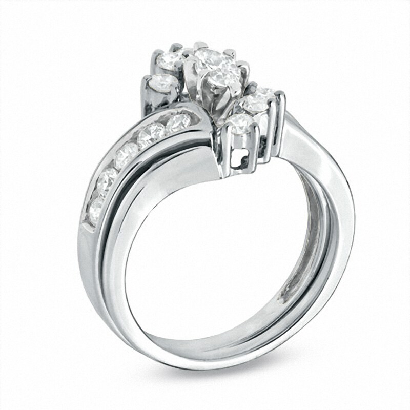 Main Image 2 of Previously Owned - 1 CT. T.W. Marquise Diamond Bridal Set in 14K White Gold