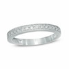 Thumbnail Image 1 of Previously Owned - 1/4 CT. T.W. Diamond Vintage-Style Milgrain Band in 14K White Gold