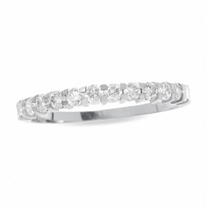 Main Image 1 of Previously Owned - 1/2 CT. T.W. Diamond Prong Band in 14K White Gold