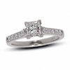 Thumbnail Image 1 of Previously Owned - 1 CT. T.W. Colorless Princess-Cut Diamond Solitaire Engagement Ring in 18K White Gold