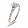 Thumbnail Image 1 of Previously Owned - 1/2 CT. T.W. Colourless Princess-Cut Diamond Solitaire Engagement Ring in 18K White Gold