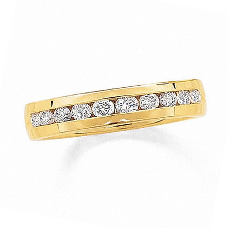 Main Image 1 of Previously Owned - 1/2 CT. T.W. Diamond Channel Band in 14K Gold