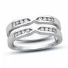 Thumbnail Image 1 of Previously Owned - 1/4 CT. T.W. Channel-Set Diamond Solitaire Enhancer in 14K White Gold