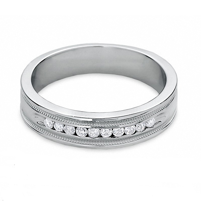 Main Image 3 of Previously Owned - 1/4 CT. T.W. Diamond Eleven Stone Ring in 14K White Gold