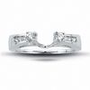 Thumbnail Image 1 of Previously Owned - 1/4 CT. T.W. Diamond Solitaire Enhancer in 14K White Gold with Channel Set Diamonds
