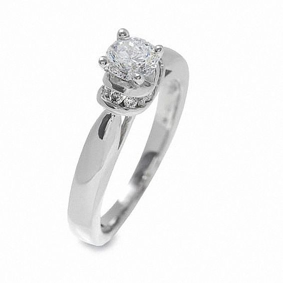 Previously Owned - 3/4 CT. T.w. Diamond Solitaire Engagement Ring in 14K White Gold