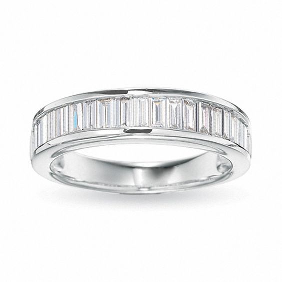 Previously Owned - 1/2 CT. T.w. Baguette Diamond Channel Band in 14K White Gold