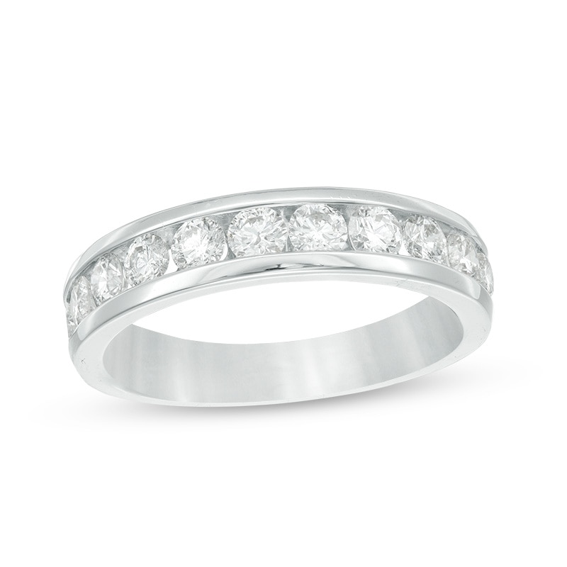 Main Image 1 of Previously Owned - 1 CT. T.W. Diamond Channel Band in 14K White Gold