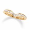 Thumbnail Image 1 of Previously Owned - 1/4 CT. T.W. Diamond Chevron Channel Band in 10K Gold