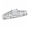 Thumbnail Image 1 of Previously Owned - 1/2 CT. T.W. Quad Princess Diamond Ring in 14K White Gold