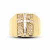 Thumbnail Image 1 of Previously Owned - 1 CT. T.W. Diamond Cross Ring in 10K Gold