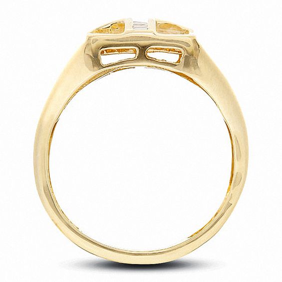 Previously Owned - 1 CT. T.w. Diamond Cross Ring in 10K Gold