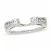 Thumbnail Image 1 of Previously Owned - 1/2 CT. T.W. Four-Stone Diamond Pinched Wrap Solitaire Enhancer in 14K White Gold