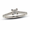 Thumbnail Image 1 of Previously Owned - 1/2 CT. T.W. Colourless Princess-Cut Diamond Solitaire Engagement Ring in 18K White Gold