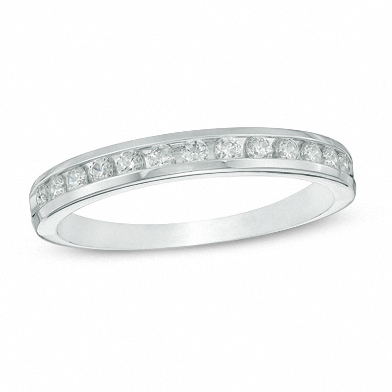 Main Image 1 of Previously Owned - 1/4 CT. T.W. Diamond Band in 10K White Gold