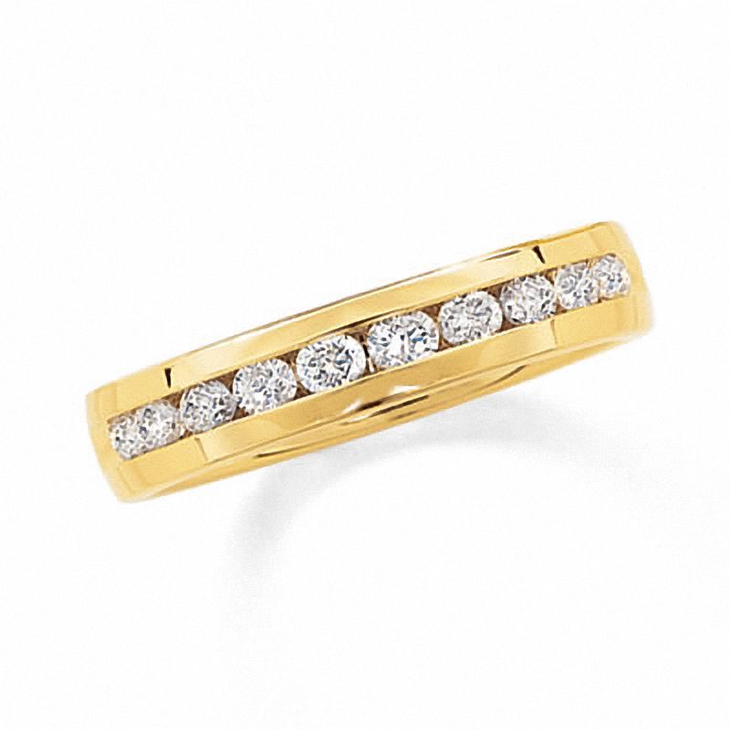 Main Image 1 of Previously Owned - 1/2 CT. T.W. Diamond Channel Band in 14K Gold