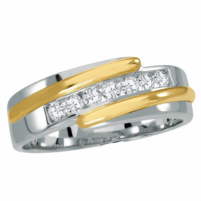 Main Image 1 of Previously Owned - 1 CT. T.W. Diamond Bypass Ring in 10K Two-Tone Gold