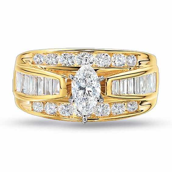 Previously Owned - 2 CT. T.w. Marquise Diamond Engagement Ring in 14K Gold