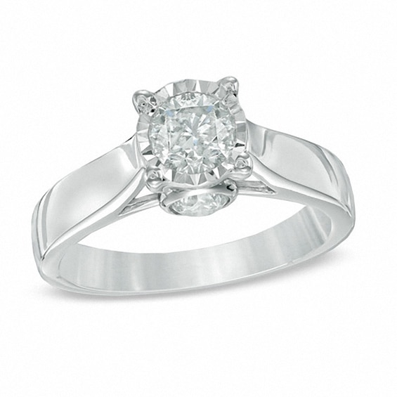 Previously Owned - 1-1/4 CT. T.w. Diamond Engagement Ring in 14K White Gold