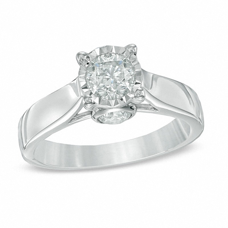 Previously Owned - 1-1/4 CT. T.W. Diamond Engagement Ring in 14K White Gold