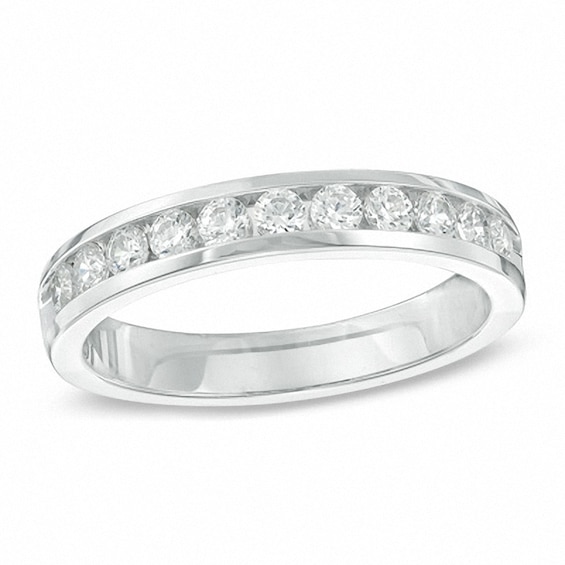 Previously Owned - 1/4 CT. T.w. Diamond Channel Band in 14K White Gold