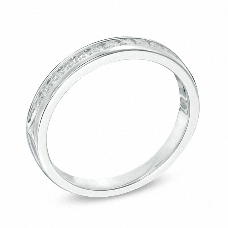 Main Image 2 of Previously Owned - 1/4 CT. T.W. Diamond Channel Band in 14K White Gold