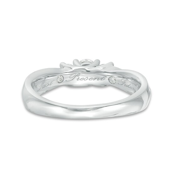Previously Owned - 1/2 CT. T.w. Diamond Past Present FutureÂ® Engagement Ring in 10K White Gold